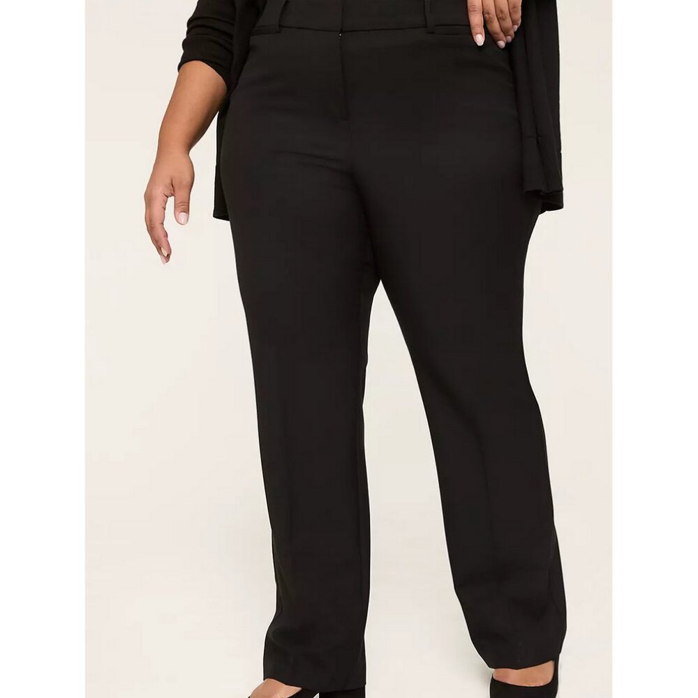Lane Bryant High-Rise Straight Leg Pants Black Size 18 Regular